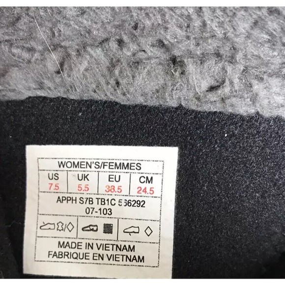 THE NORTH FACE Womens Nuptse Purna Solid Black PrimaLoft  The Noth Face Winter Snow Black Leather Suede Boots 7.5